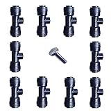 GAZI 1/4" Slip-Lok Misting Nozzle Tees W/Plug for Patio Cooling System 10/24 UNC