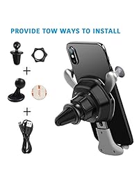 Cargador inalámbrico, soporte de cargador de auto rápido, diseño de sujeción automática, operación con una sola mano, compatible con Samsung Galaxy S9   S9 +   S8   S8   S8 +   Note 8, iPhone Xs Max   Xs   XR   X   8 8 Plus y otros Todos los teléfonos Qi.