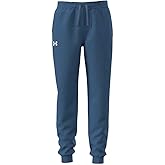 Under Armour Boys' Rival Fleece Joggers, (402) Blue Atlantis / / White, Youth Medium