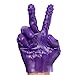 Male Female Massage Tool Soft Flirting Massage Glove Men Ribbed Teasing Gloves (A-Purple)