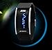 Fanmis Blue LED Light Jelly Sports Watch Black Silicone Strap Silver Case Men's Ladies Wrist Watch