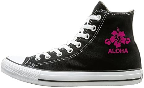 Kzsc55 Aloha Flower Hawaiian High-tops Canvas Shoes For Unisex 37