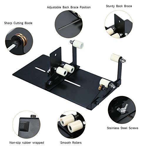 YOSWAN Glass Bottle Cutting Tool Upgrade Version Square and Round Wine Beer Glass Sculptures Cutter for Hand Tool Better Cutting Control Create Glass Flowerpot Making (Stainless Iron Black) - Thumbnail 2