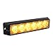 SolarBlast 6W AMBER LED Flashing Strobe Light Head [32 Flash Mode] [TIR] [Multi Units Sync-able] [Surface-Mount] Amber Yellow Grille Police Lights for Emergency Vehicles Truck Volunteer Firefighters