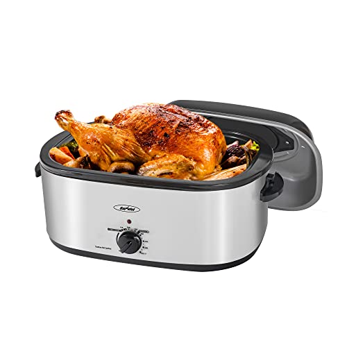 22lb 18Quart Roaster Oven with SelfBasting Lid, Sunvivi electric