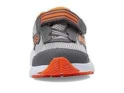 Saucony girls Ride 10 Jr Sneaker, Grey/Blue/Red, 4