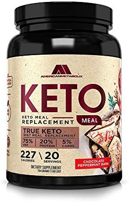 American Metabolix Keto Meal, Chocolate Peppermint Bark, 20 Serving