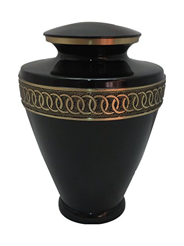 Custom Funeral Cremation Urn, Memorial Solid Brass Adult Human Ash Urn with Personalization