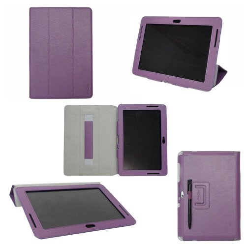 ProCase Samsung Galaxy Tab 2 10.1 Case - Slim Leather Folio Cover Case for Samsung Galaxy Tab 2 10.1 Inch Tablet GT-P5110 P5100 (Purple)
