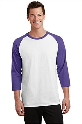 baseball shirt purple sleeves