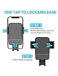 Arcbld   Cargador inalámbrico para coche, soporte de coche con sujeción automática y gravedad, ajustable