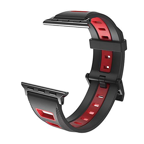 MIJOBS Compatible for Apple Watch 38mm 42mm 40mm 44mm, Soft Silicone Sport Band iWatch Bands Replacement Wrist Strap for iWatch Series 4/3/2/1
