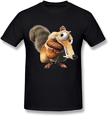 shengpai Scrat Ice Age Collision Course 2016 Mens Black T Shirt Apparel