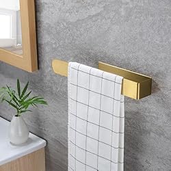 Taozun Gold Hand Towel Holder, Adhesive Towel Rack