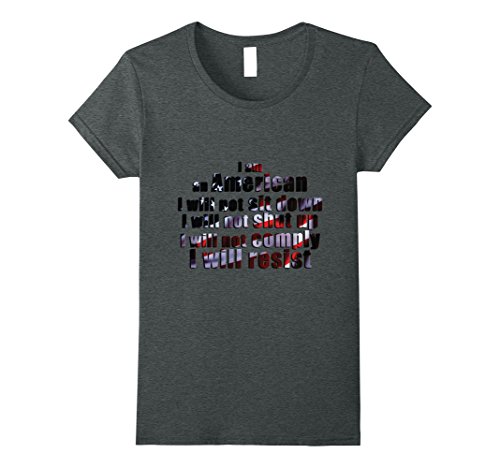 Womens American Resistance Political T-Shirt XL Dark Heather
