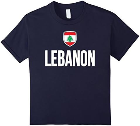 Kids LEBANON T-shirt Im Lebanese I Love Lebanon Flag Gift Tee 10 Navy