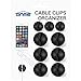 ONME 9 Pack Black Cable Holder Cord Management Cord Organizer