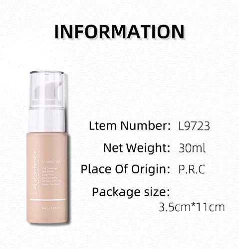 Langmanni Makeup Foundation Liquid Natural Concealer Brighten Skin Color Waterproof Sweatproof cosmetic Concealer (#05 Sand) - Thumbnail 5