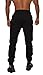 YoungLA Mens Slim Fit Joggers Fitness Sweatpants Gym Training 204 Black X-Large