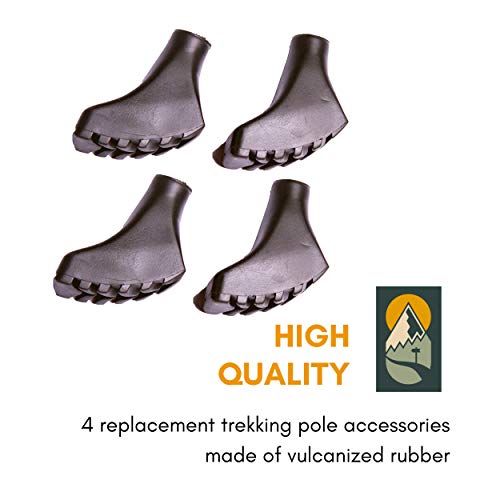 Hiker Hunger Extra Durable Rubber Feet Replacement Trekking, Hiking