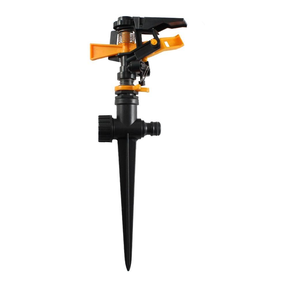 HOTECHE 374020 Sprinkler with Spike, Black and Orange