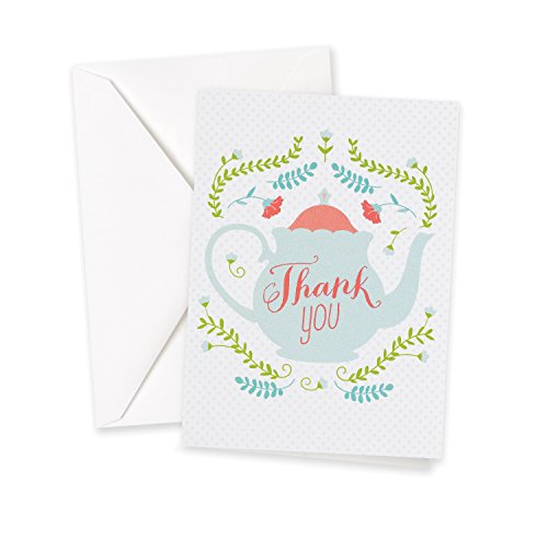 Hortense B. Hewitt 25 Count Thank You Note Cards, Tea Time