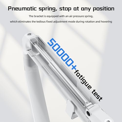 ETHU Monitor Arm, Heavy Duty Monitor Desk Mount with Gas Spring, Fits 17-40 inch Screens, Hold 2-14KG, Full Motion Adjustable Monitor Stand for Office & Home, VESA 75x75/100x100, White