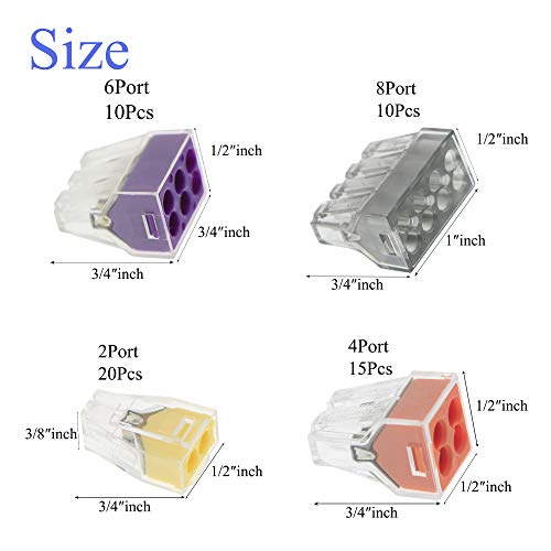 PushIn Wire Connector 2 Port/ 4 Port/ 6 Port /8 Port Assortment Kit