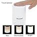 Smart Dimmable Table Night Light, Pococina Warm White LED Bedside Lamp with Touch Sensor and Color Changing Mode Bluetooth Speaker for Kids