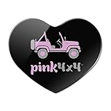 Pink 4x4 Truck Off-Road Logo Heart Acrylic Fridge