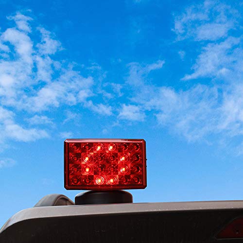 ONLTCO 12V-24V Red Led Rectangle Wireless Trailer Lights, Turn Signal Brake Tail Tow Light Magnetic for Under 80 Inch Camper RV Trailers Cars Trucks Automobile Vehicle, DOT