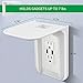 LEDES Wall Outlet Shelf Power Perch Works with Standard Vertical Duplex/Decor Outlets, Charging Shelf for Devices up To 7 lbs, like Smart Home Speaker, Cell Phones etc - White