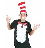Elope Dr. Seuss Cat in The Hat Short Sleeved Adult T-Shirt, Large
