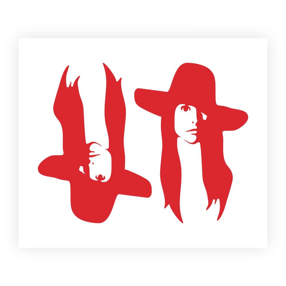 Quattroerre Supershaped Die-Cut Penelope for Car DX+SX, Red, 10 x 12 cm