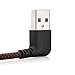 Zeskit 90 degree Lightning to 90 degree USB (Braided 10cm)