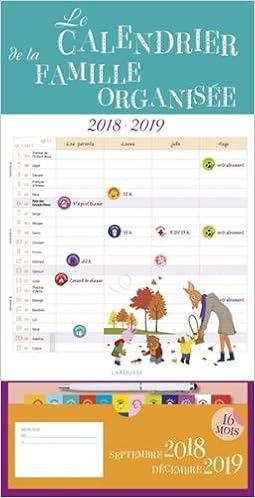 Calendrier de la famille organisée 2018-2019 Calendrier de la famille organisée 2018-2019