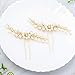 Unicra Bride Wedding Pearl Hair Pins Wedding Bridal Hair Pieces Accessories for Women and Girls (Gold)