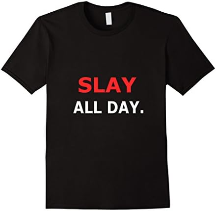 Men's Slay All Day Graphic T-Shirt - Slay Graphic Tees Small Black