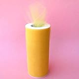 Gifts International Tulle Fabric Spool/Roll 6-Inch X 25 yards (75-Feet), Yellow (08)