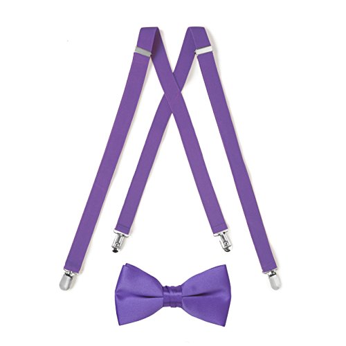 Suspender & Bow Tie Set (Adult, Purple)