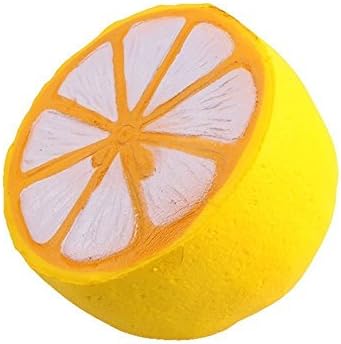 Yellow Squishy Lemon| Slow &amp; Lemon Scented |Relieves-ADHD-Stress-Anxiety Fruit Toy For Infants, Babies, Children Adults- Boy and Girl | 2 months-99 Years | Gift Wrapping Available