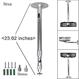 Drsn Universal Extendable Projector Mount Height Adjustable Projector Mount 13.97-23.62in Wall and Drop Ceiling Projector Mount Silver 360° Rotatable for Projectors CCTV DVR Cameras