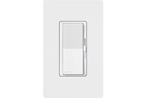 Lutron Diva Night Mode LED+ Dimmer Switch, 150-Watt LED, Single-Pole/3-Way, White (DVCLN-153P-WH)