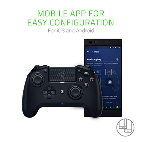 Razer-Raiju-Tournament-2019Mando-de-juegos-inalambrico-y-con-cable-para-PS4-y-PC-Mando-Gaming-con-Bluetooth-y-cable-botones-de-accion-palos-intercambiables-aplicacion-movil-Negro