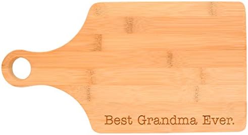 Best Grandma Ever Grandma Gift Kitchen Décor Paddle Shaped Bamboo Cutting Board Bamboo