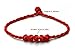 Chinese Feng Shui Lucky Rope Strap Lucky red rope beads (2PCS, Red)