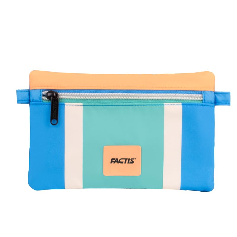 FACTIS® Flat Pencil case 3 Lines Blue