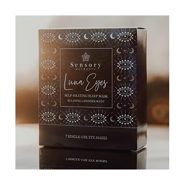 Luna-Eyes-Self-Heating-Eye-Masks-Box-Of-7 7 Luna Eyes Self-Heating Eye Mask, Box of 7, Heated Eye Mask, Lavender, Improve Sleep, Soothing Sleep Mask