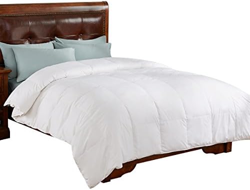 Peace Nest All Season White Down Comforter/Duvet Insert 100% Cotton Cover White King Size