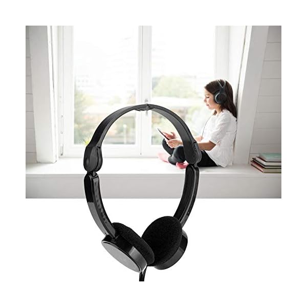 Vbestlife-Foldable-Wired-Over-Ear-HeadphonesStereo-Children-Music-Headphone-with-MicrophoneSupporting-for-Skype-CallsFor-TV-Cell-phone-Laptop-PCBlack Vbestlife Foldable Wired Over-Ear Headphones,Stereo Children Music Headphone with Microphone,Supporting for Skype Calls…